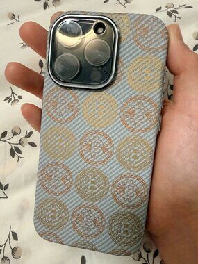 Bitcoin Logo Carbon Fiber Phone Case | Unique Crypto Style